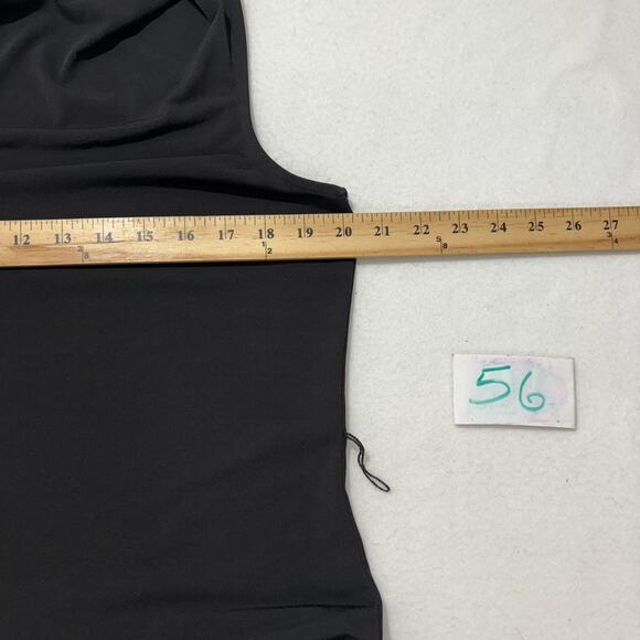 Chico's 2 (US Large) Maxi Dress Cowl Neck Sleeveless Black Sheath Gown - Picture 5 of 12